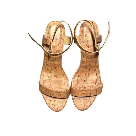 Nine West ‘Sandy’ Cork Block Heel Size 11 - Picture 2 of 5